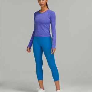 Lululemon Base Pace High-Rise Crop Leggings Poolside Blue Size 0
